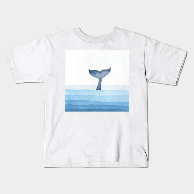 Whale Kids T-Shirt by RosanneCreates